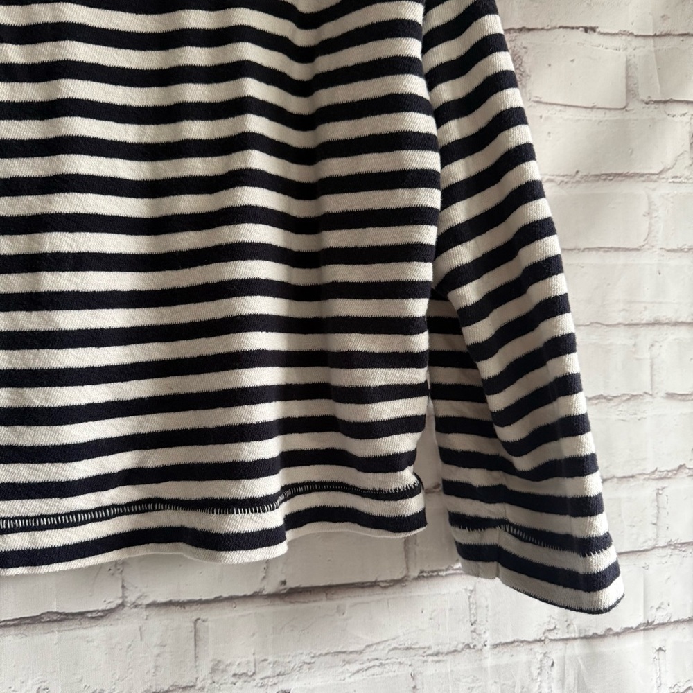 Universal Thread Navy and White Striped‎ Long Sleeve Top - Picture 2 of 4